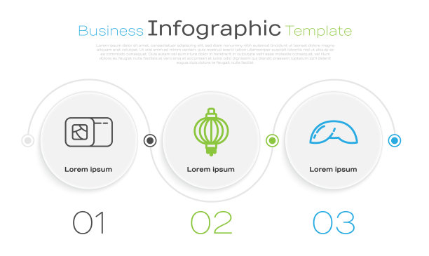 日式纸灯笼和中式寿司套线图片下载