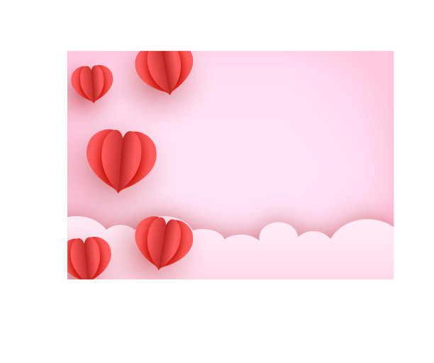 在云端放飞纸心图片下载