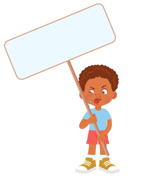 手持旗帜的非洲男孩图片下载