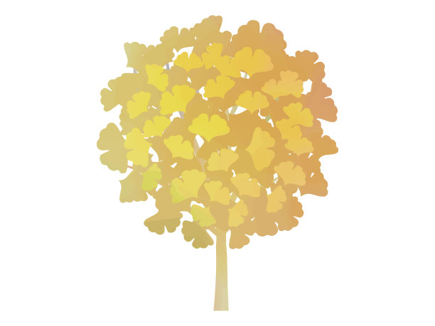 树水彩插图图片下载