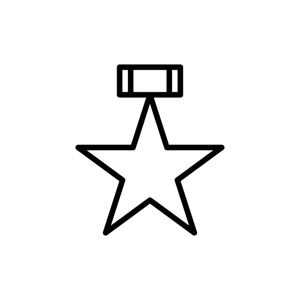 奖项图标矢量轮廓插图图片下载