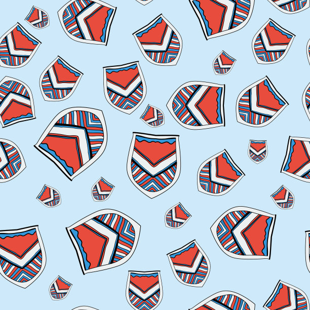 纹章的符号。无缝图案由风格化的盾徽和欧洲剑组成。适合儿童房间墙纸或包装纸。古老的贵族和骑士制度。图片下载