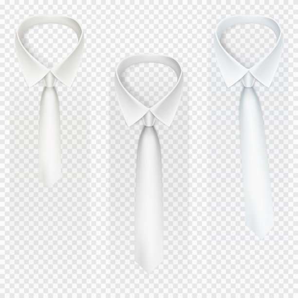 在透明的背景上设置领带。每股收益10图片下载