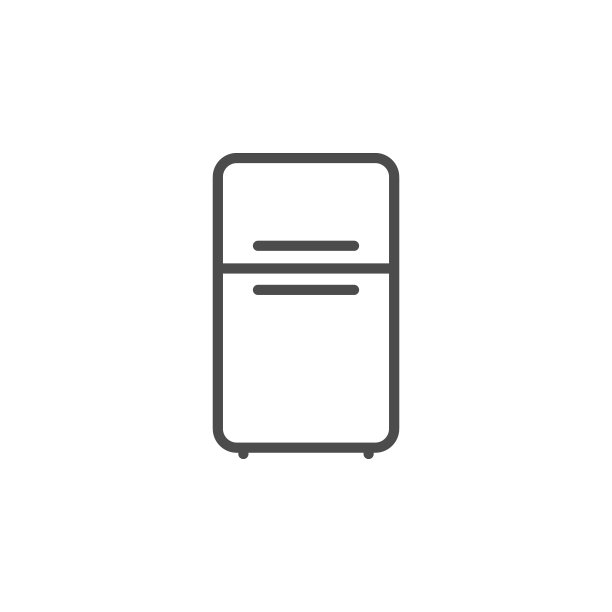 顶部冰箱冰箱线轮廓图标图片下载