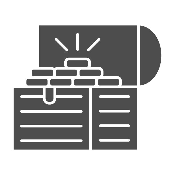 宝箱固体图标，财富概念，打开的海盗宝箱标志上的白色背景，复古木质箱子与金色图标的象形风格的移动和网络。矢量图形。图片下载