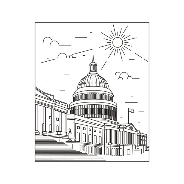 国会大厦标志设计图片下载