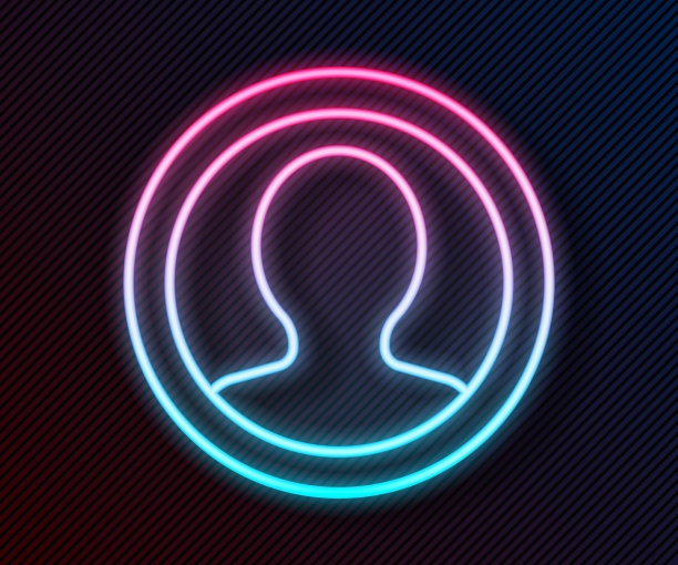 创建帐户屏幕图标隔离在黑色背景。矢量图图片下载