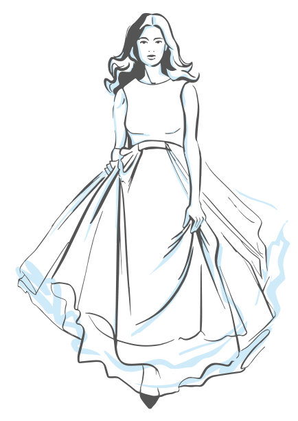 时装模特儿。穿着婚纱的美丽新娘图片下载