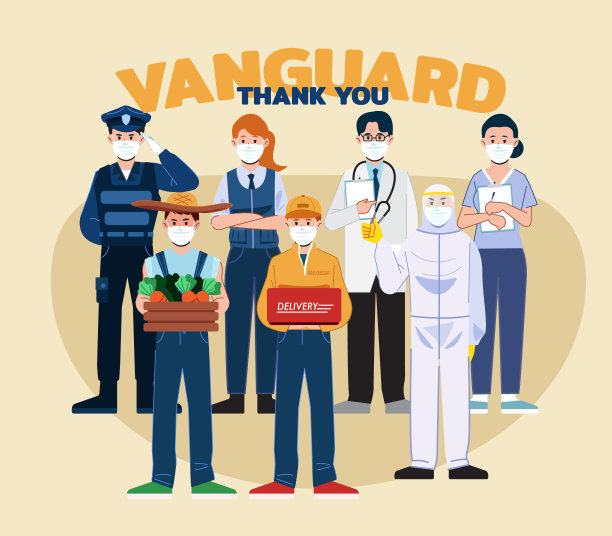 为工作人员，医生，护士，送货员，杂货店和卡车司机提供欣赏的概念。在新冠肺炎疫情中提供服务的人员的媒介。图片下载