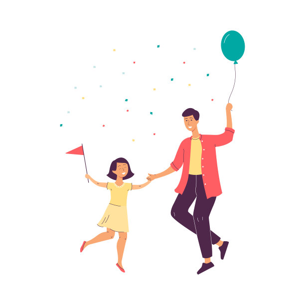 父亲和女儿在家庭聚会上跳舞图片下载