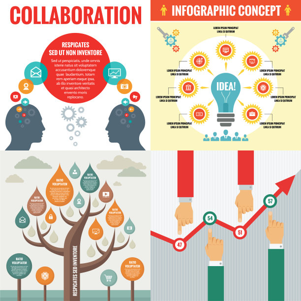 业务信息图模板概念图片下载