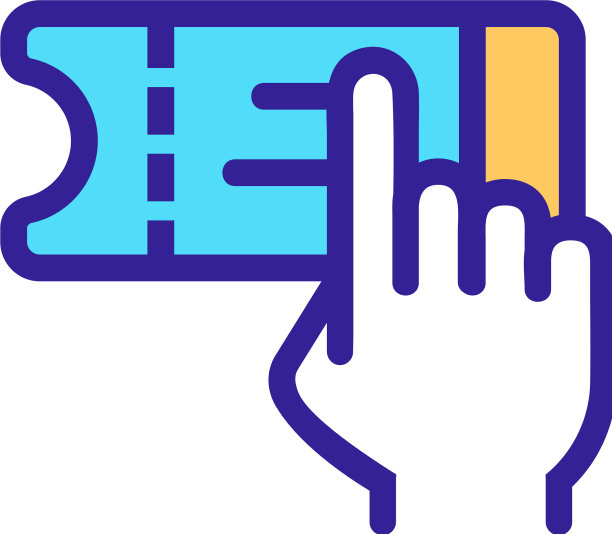 选择一个孤立的票证图标轮廓图片下载