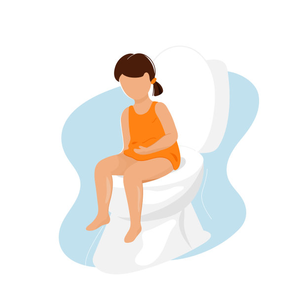 一个坐在马桶上拉肚子的小女孩图片下载