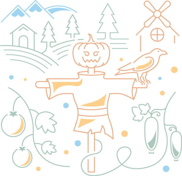 网站横幅和登陆页面稻草人图片下载