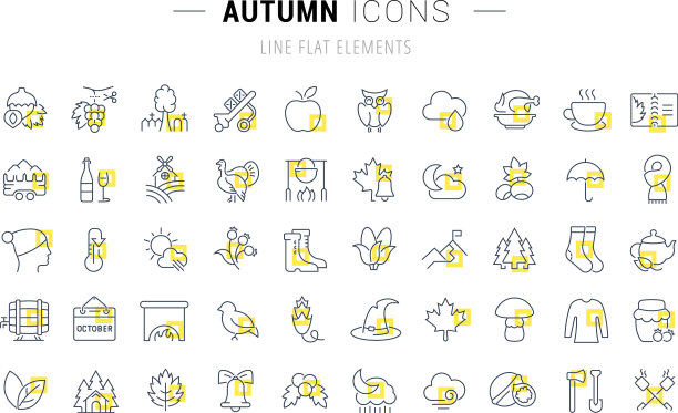 设定线图标秋天图片下载