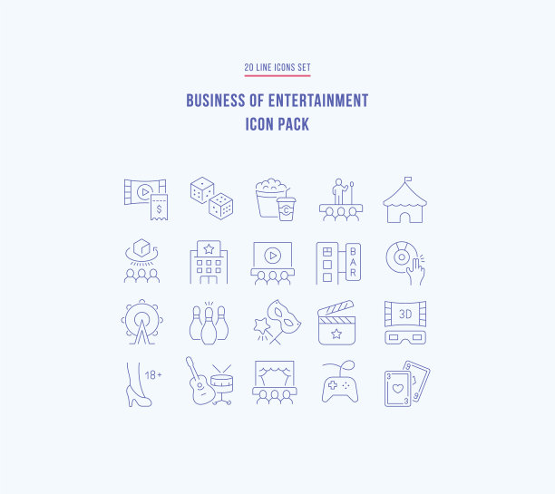 设置娱乐业务图标线图片下载