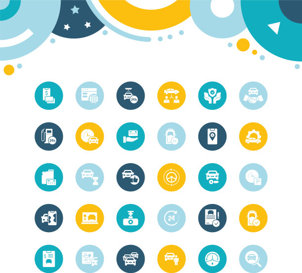 设置简单的图标共享汽车图片下载