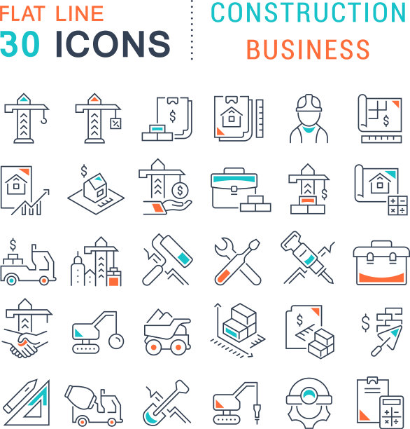 设行图标建筑业务图片下载