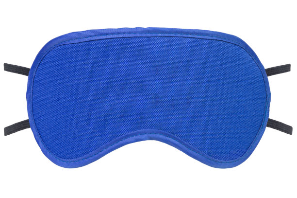 蓝色睡眠面具孤立在白色图片下载