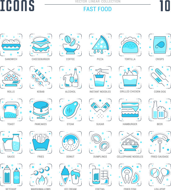 设置蓝线图标快餐图片下载