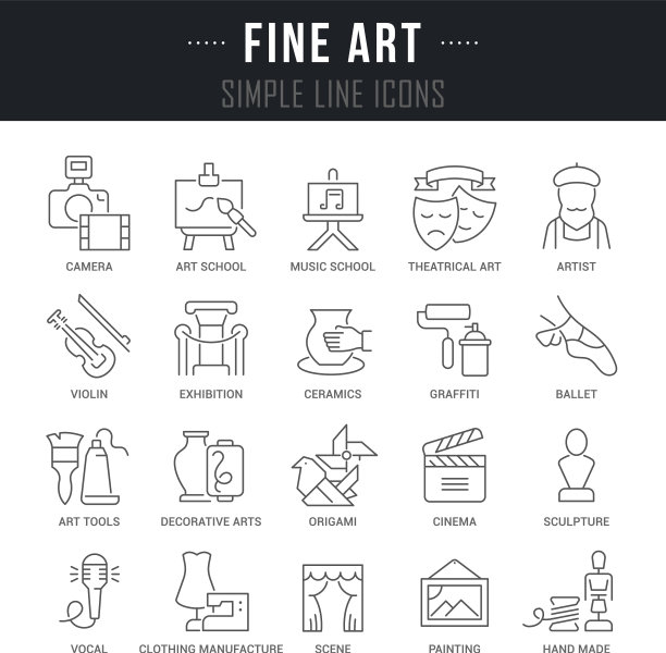 设置线条图标美术图片下载