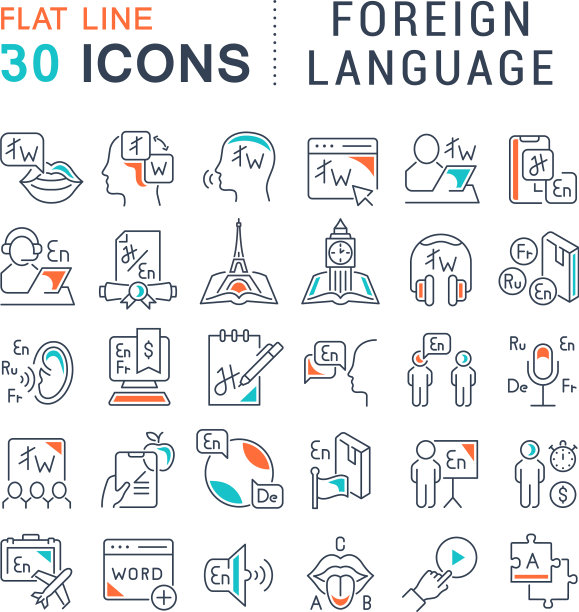 设置行图标外语图片下载