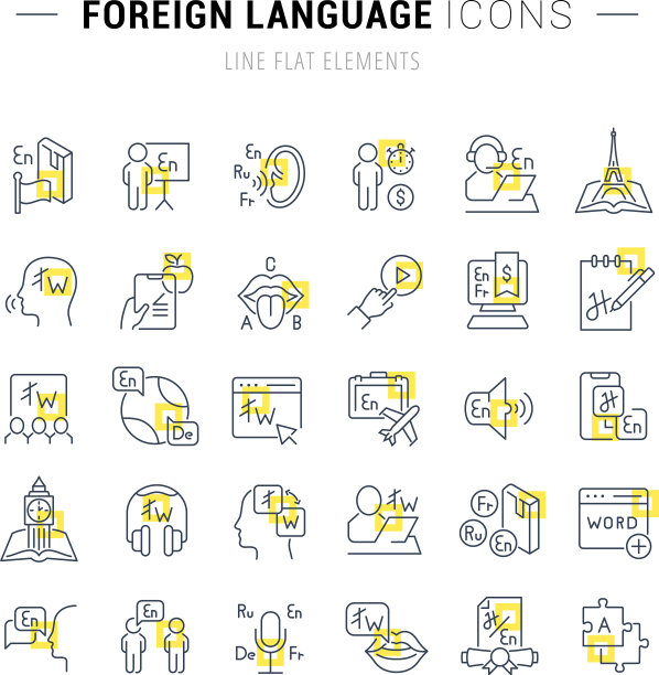 设置行图标外语图片下载