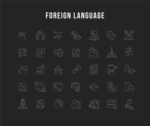 设置行图标外语图片下载