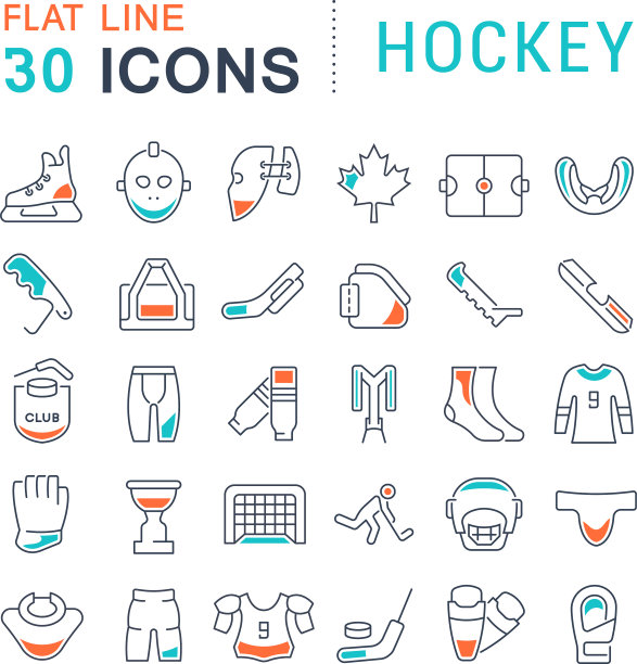 设置线图标曲棍球图片下载