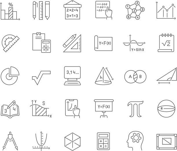 数学线条图标图片下载