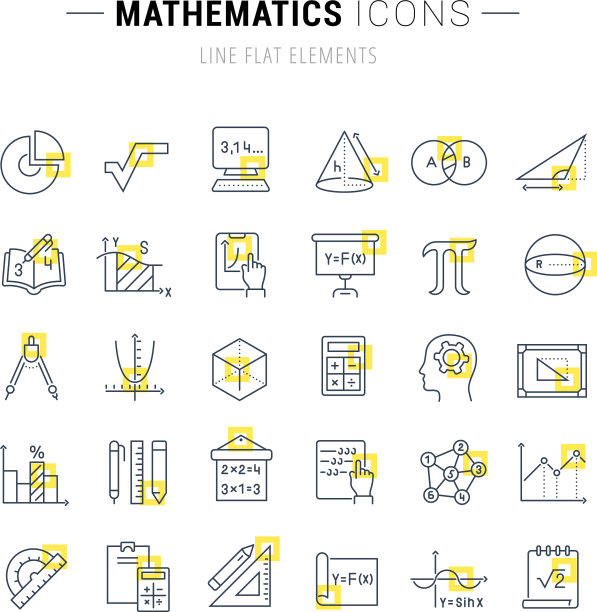 设置线条图标数学图片下载