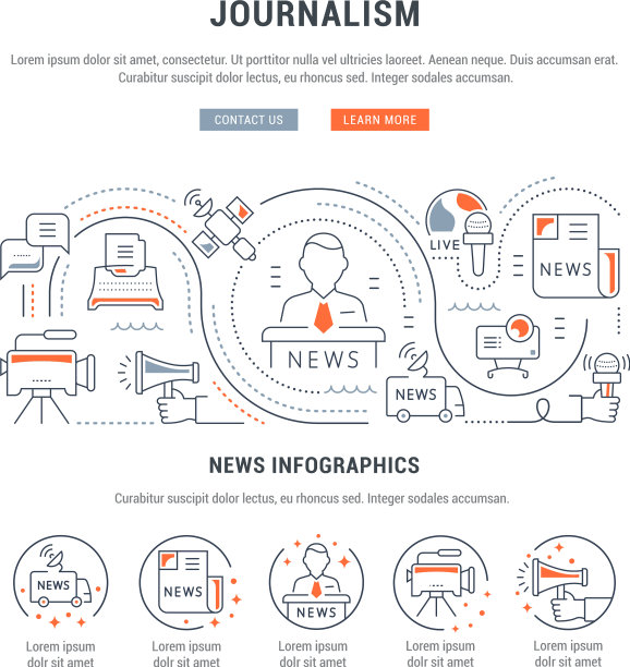 网站横幅和着陆页新闻图片下载