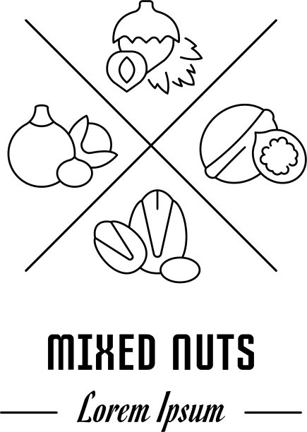 线旗混合坚果图片下载