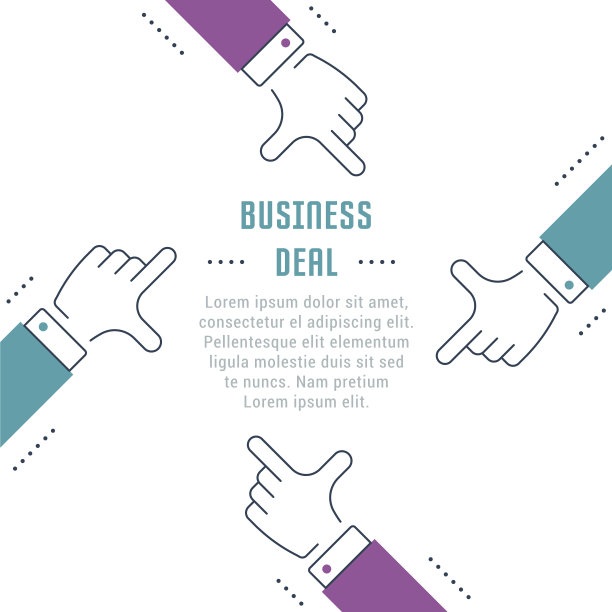 网站横幅和着陆页的业务交易图片下载