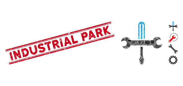 工具马赛克和垃圾工业园区印章印章图片下载