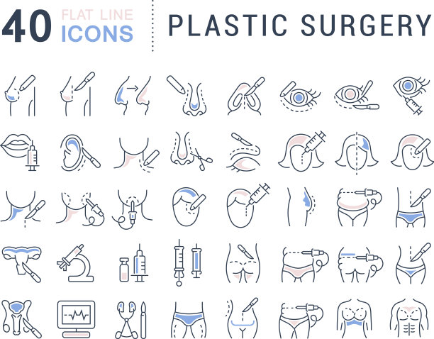 设置线条图标整形手术图片下载