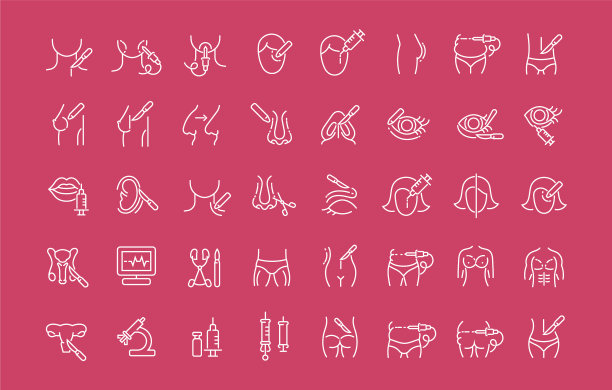 设置线条图标整形手术图片下载