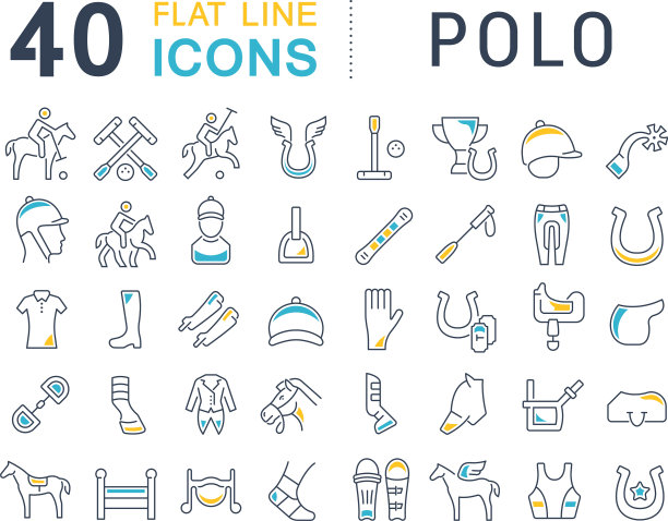 设置线条图标马球图片下载