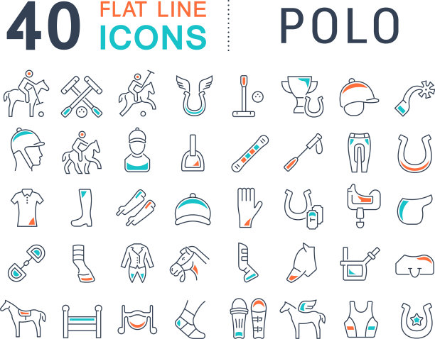 设置线条图标马球图片下载