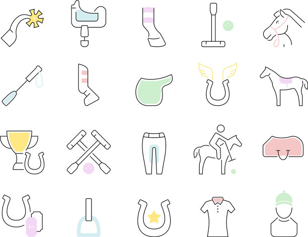 设置线条图标马球图片下载