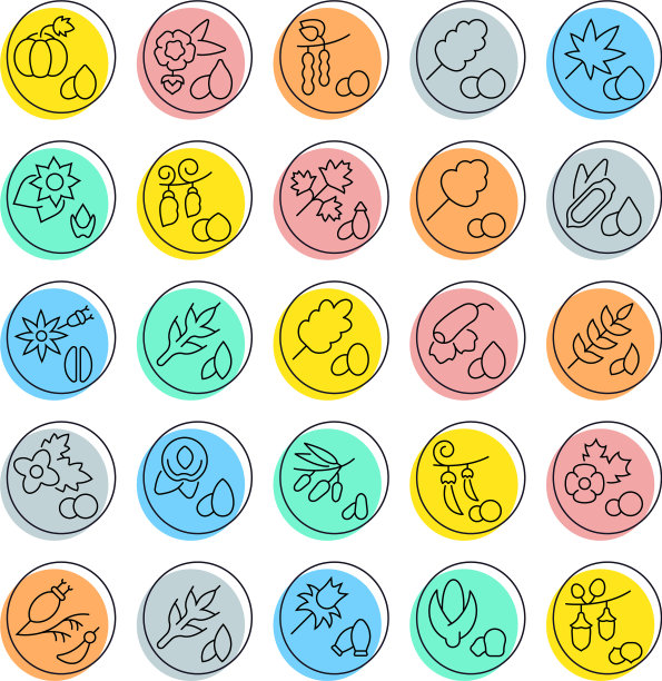 种子线条图标图片下载