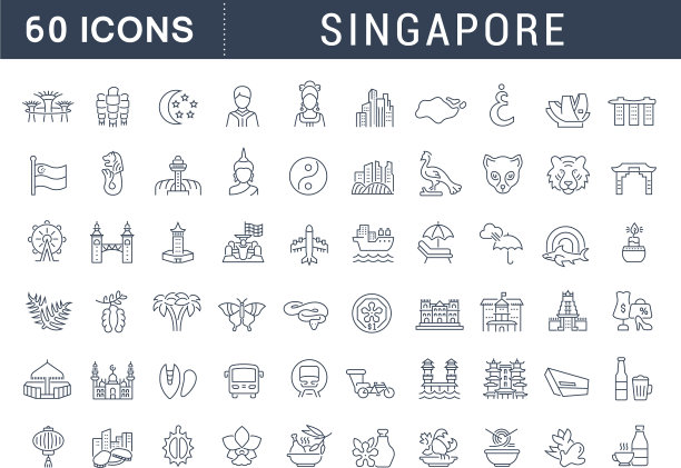 Set line ICONS新加坡图片下载