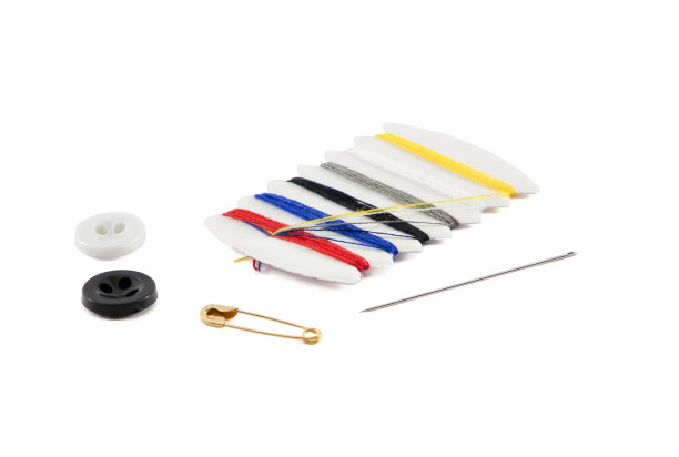 缝纫工具包设置孤立在白色背景图片下载