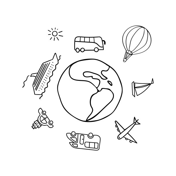 地球上的交通标志图片下载