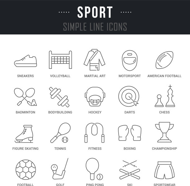 设置线条图标运动图片下载