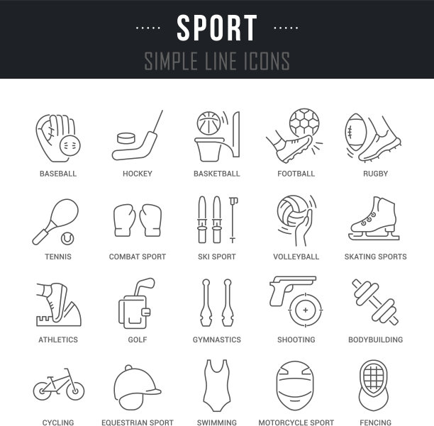 设置线条图标运动图片下载