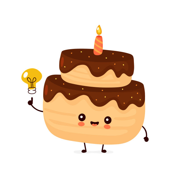 可爱快乐分层生日派对蛋糕图片下载