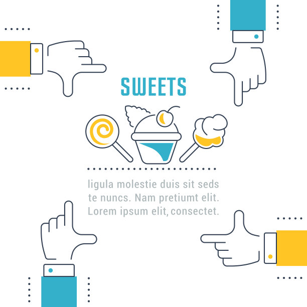 网站横幅和着陆页糖果图片下载