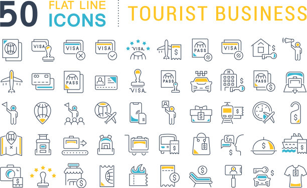 设立线路图标旅游业务图片下载