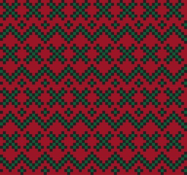 圣诞集市岛无缝图案背景图片下载